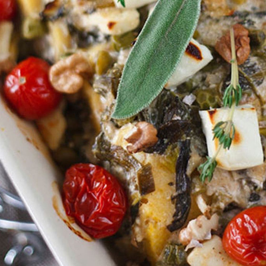 Baked vegetable polenta recipe