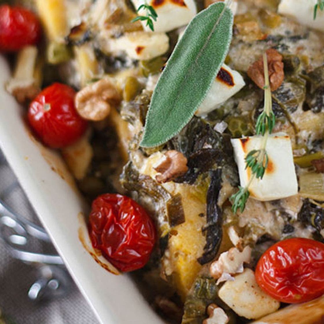 Baked vegetable polenta recipe
