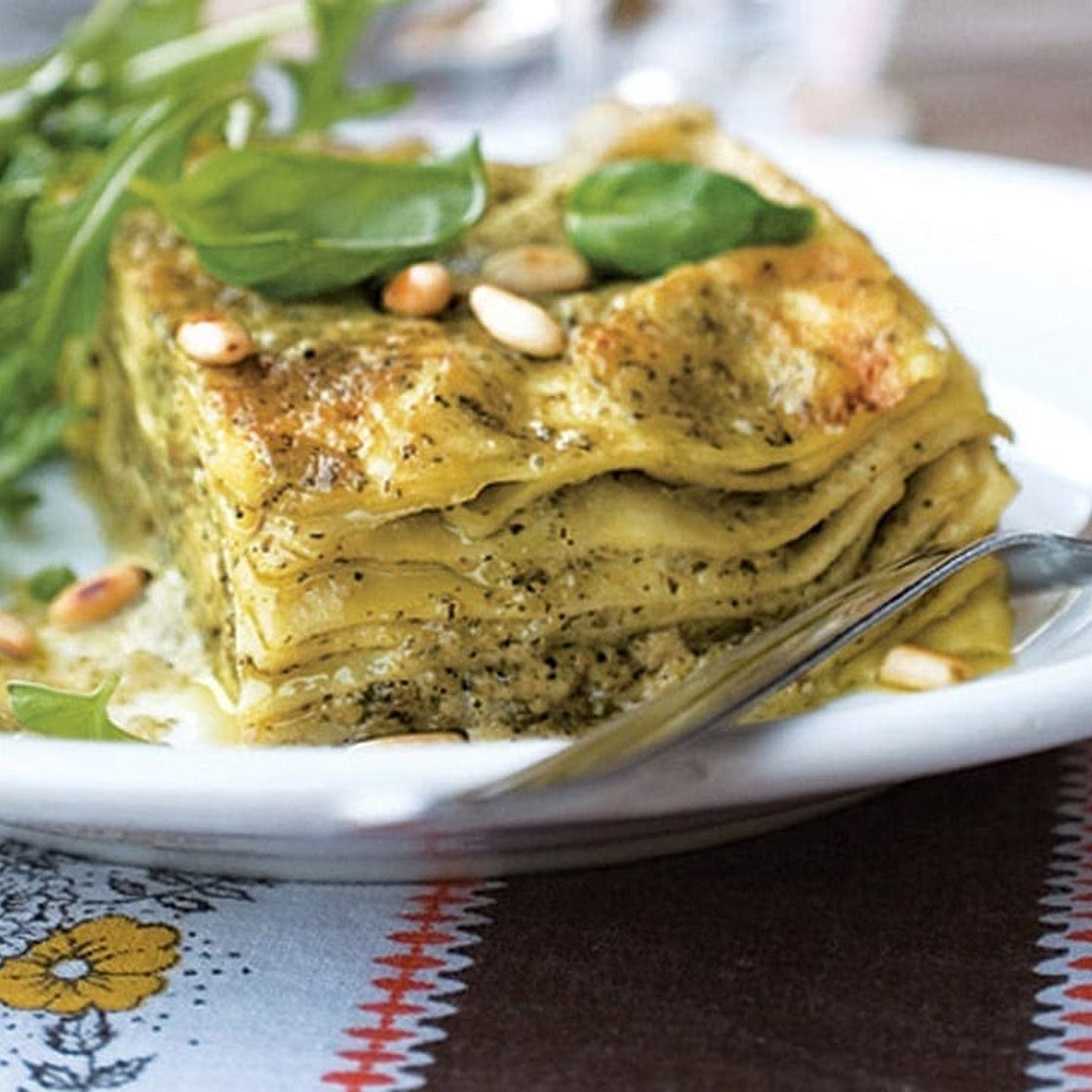 Pesto lasagne