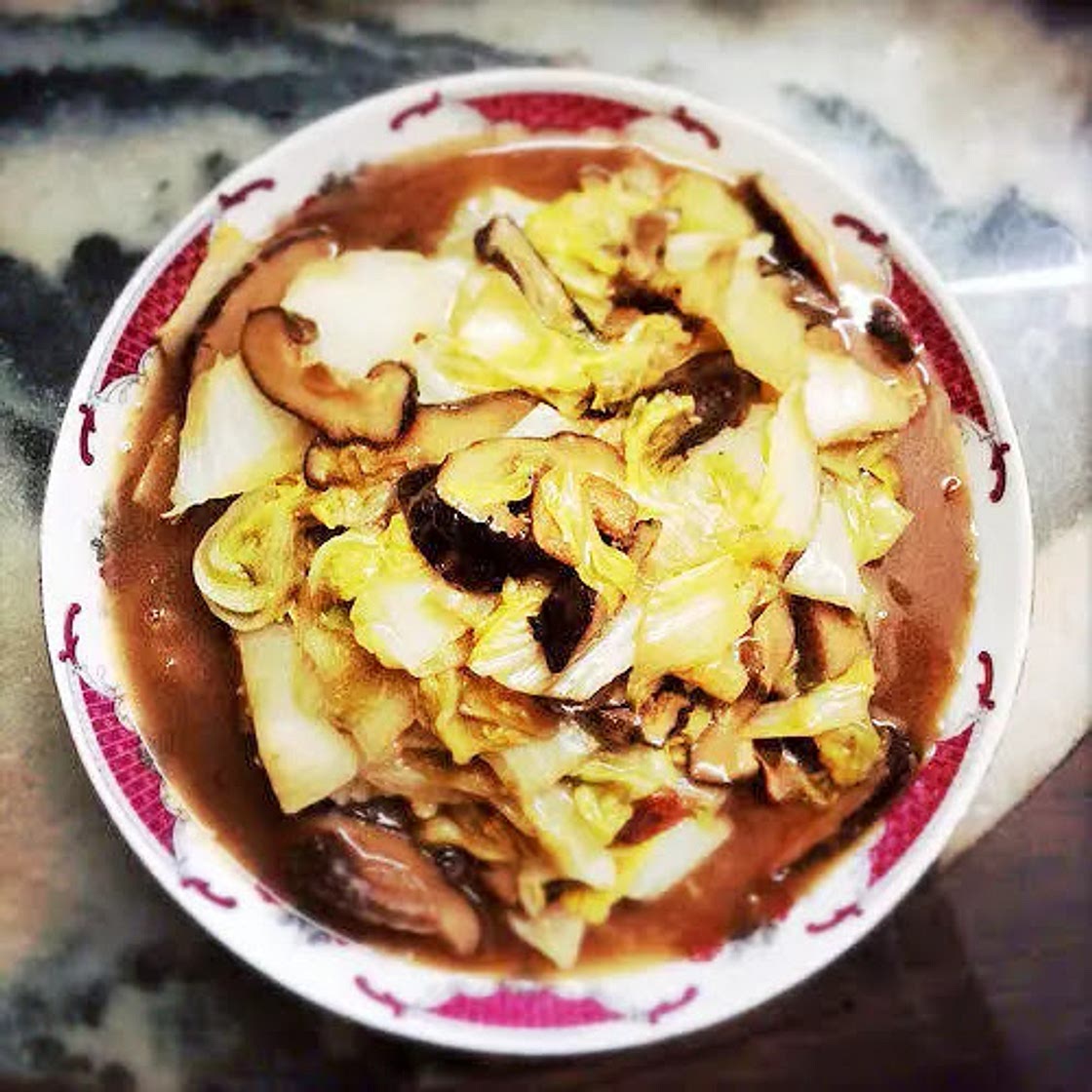 Braised Cabbage with Dried Shrimp and Mushroom 白菜燜香菇蝦米