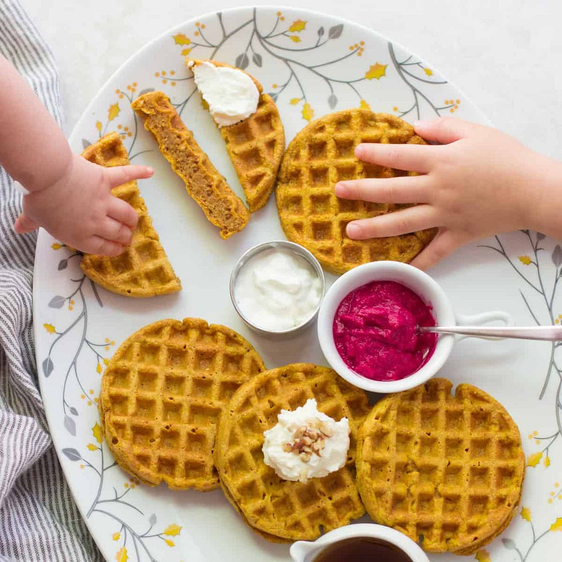 Healthy Pumpkin Waffles