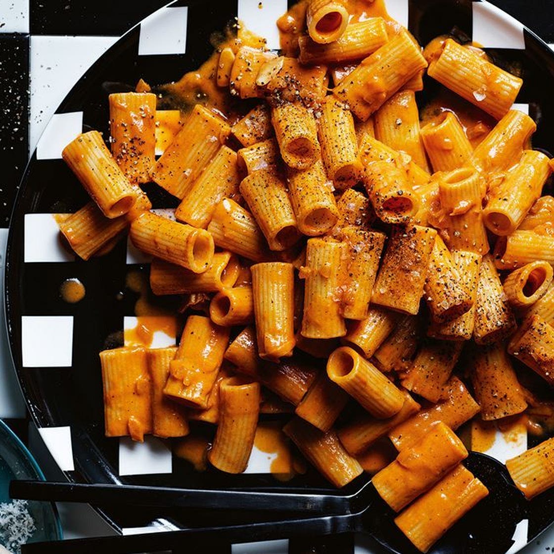 Tomato vodka rigatoni