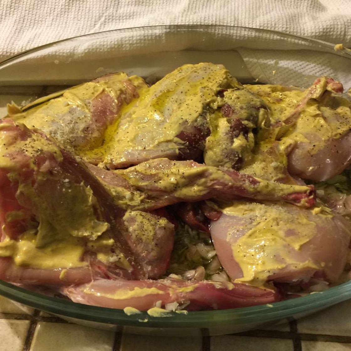 Lapin confit au four