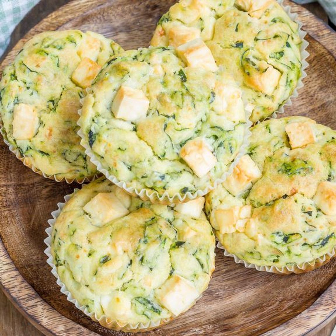 Muffins feta pesto