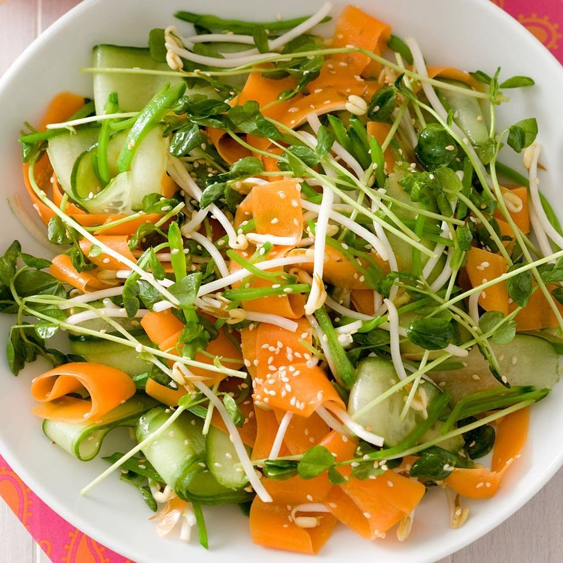 Asian carrot and sprout salad