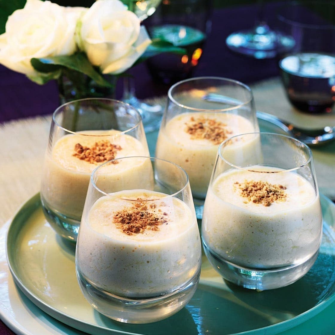 Zabaglione with amaretti biscuits