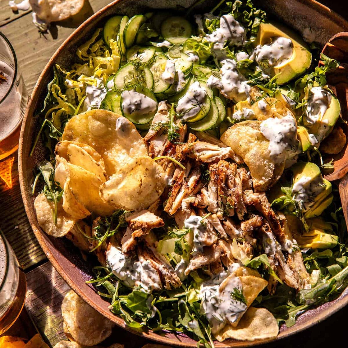 Dill Pickle Salt and Vinegar Chicken Salad