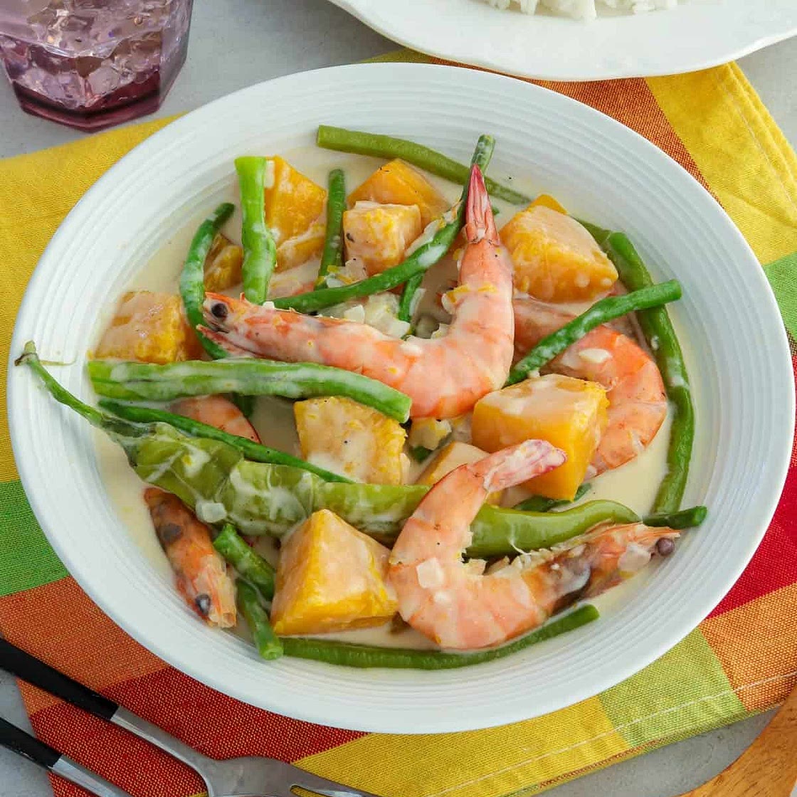 Ginataang Kalabasa, Sitaw at Hipon