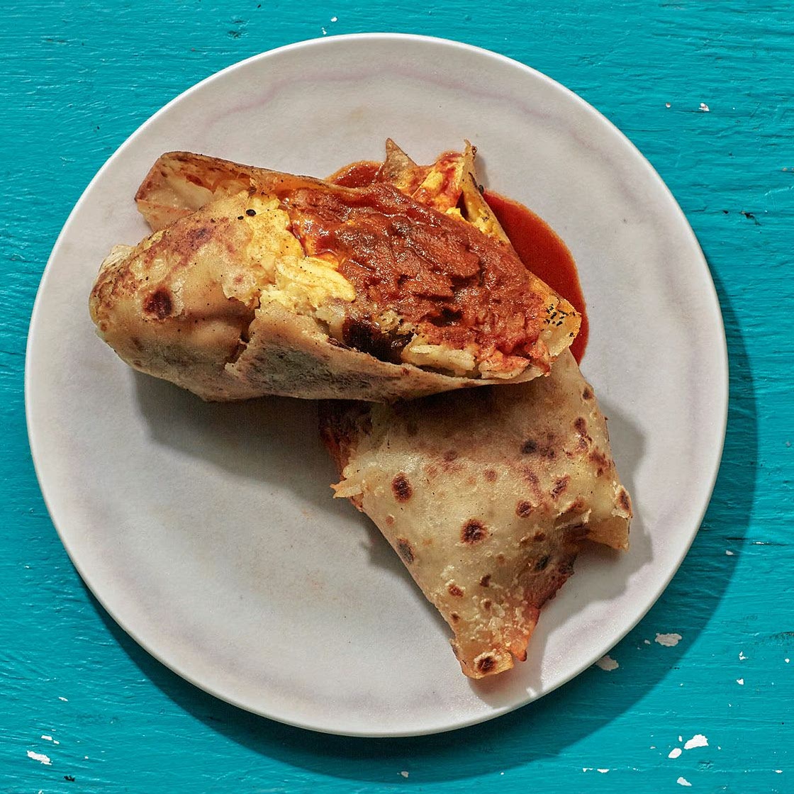 New Mexican–Style Breakfast Burritos