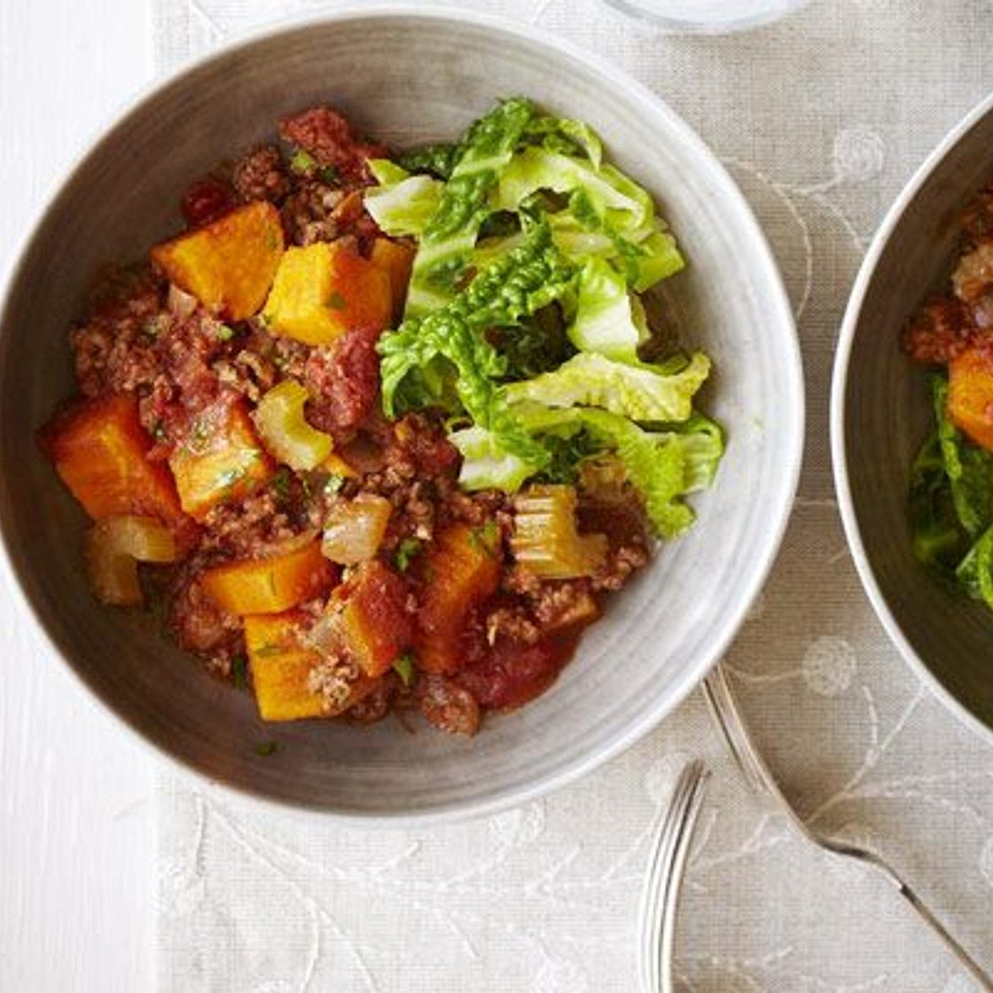 Minced beef & sweet potato stew