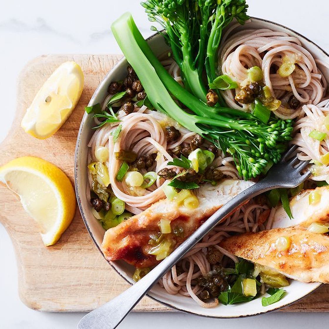 Quick and healthy chicken piccata bowl