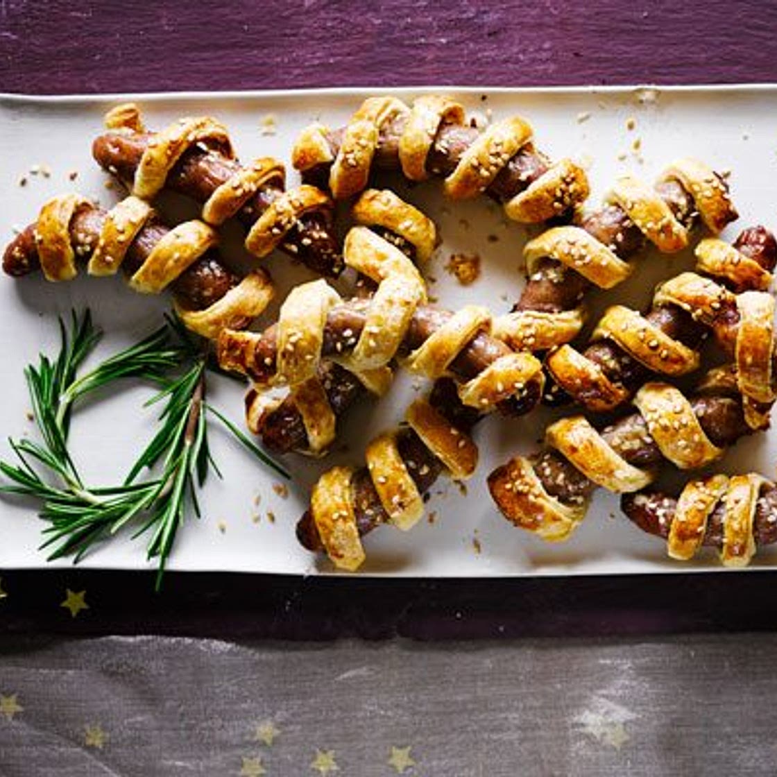 Pigs in puff pastry blankets