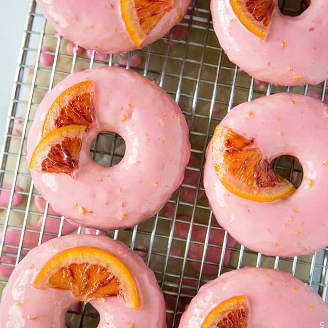 Baked Blood Orange Donuts