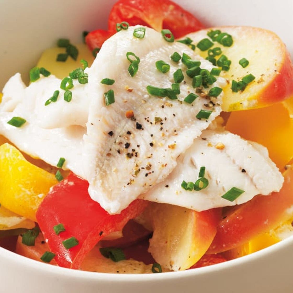 Peperoni-Eintopf mit Fischfilets