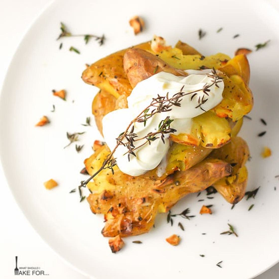 Smashed Roasted Fingerling Potatoes