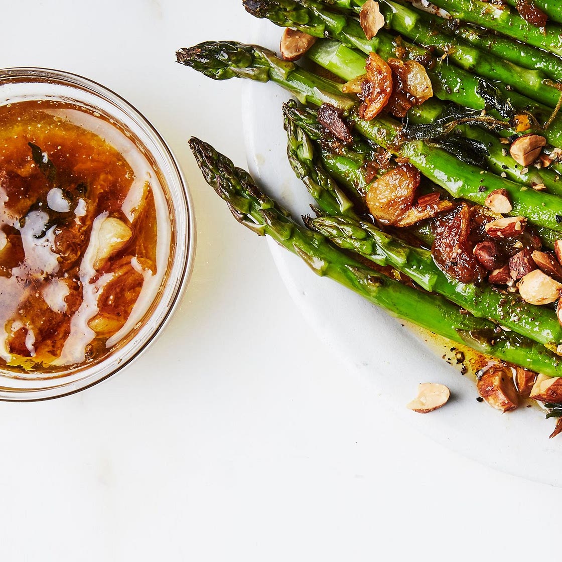 Charred Asparagus With Citrus Bagna Cauda