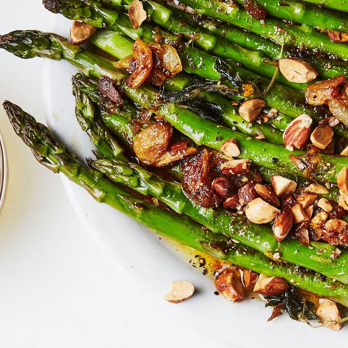 Charred Asparagus With Citrus Bagna Cauda