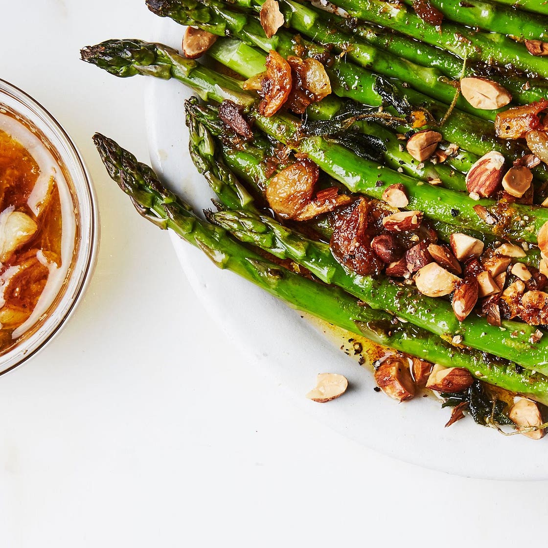 Charred Asparagus With Citrus Bagna Cauda