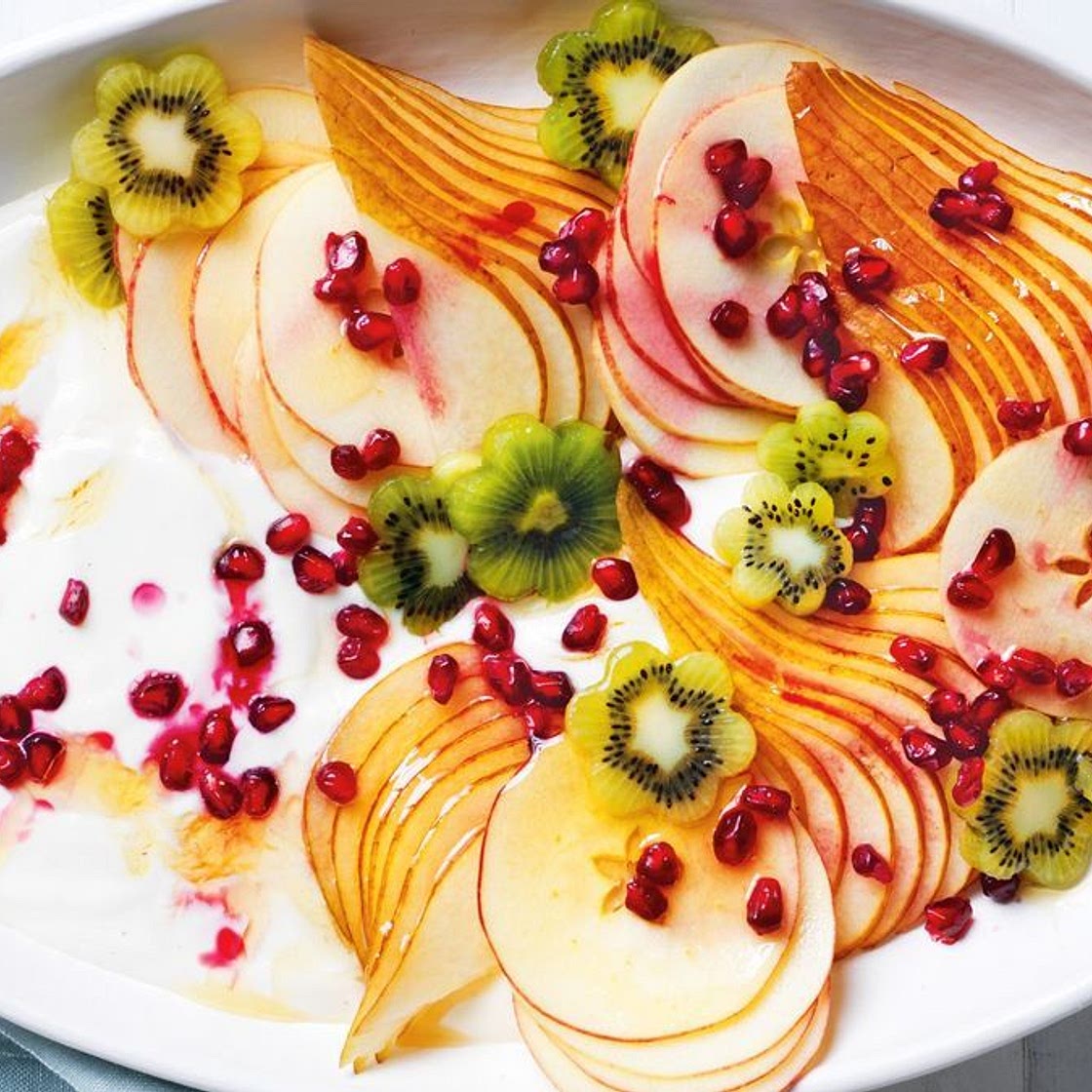 Autumn fruit salad with yoghurt recipe