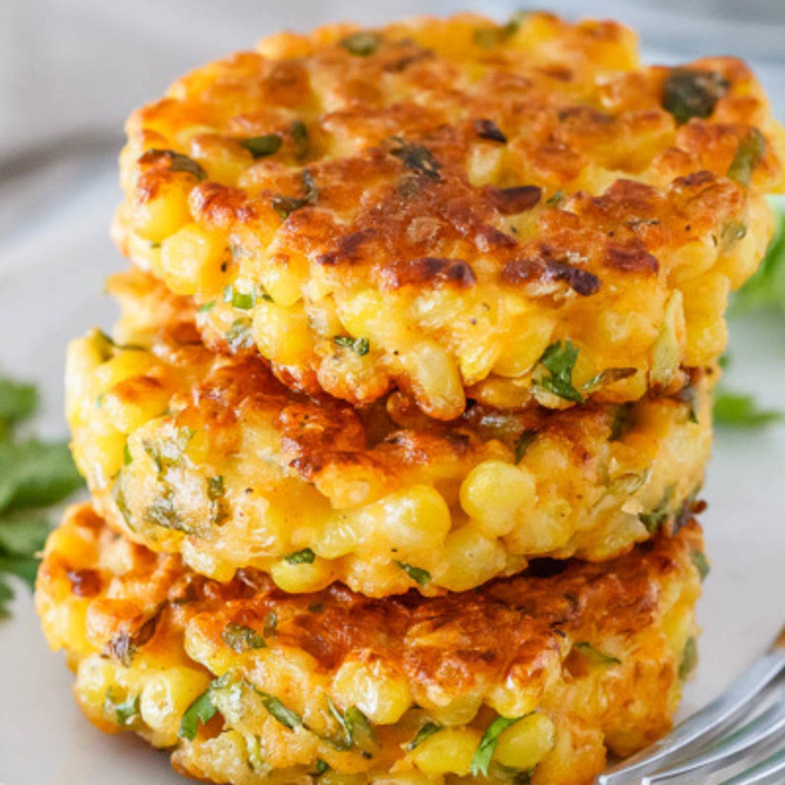 Cheesy Corn Fritters