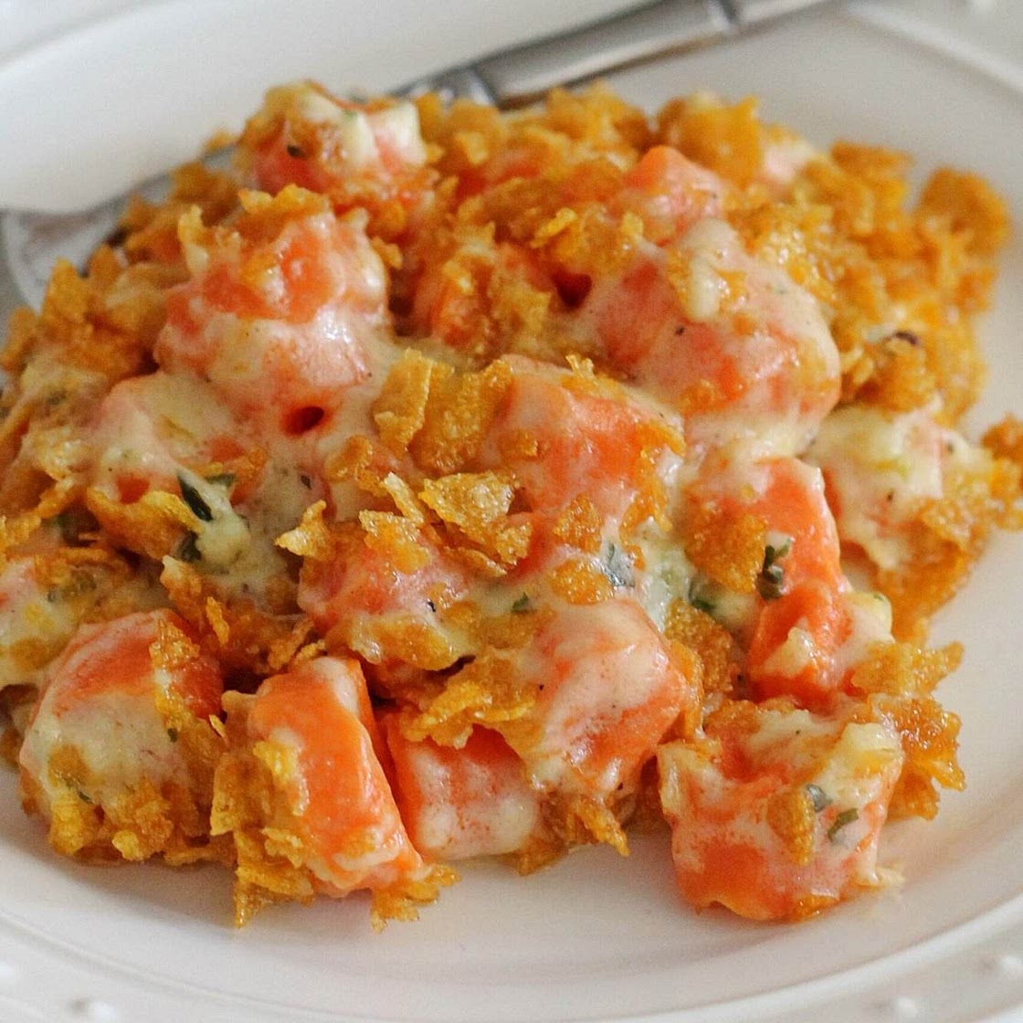 Creamy Carrot Cornflakes Casserole
