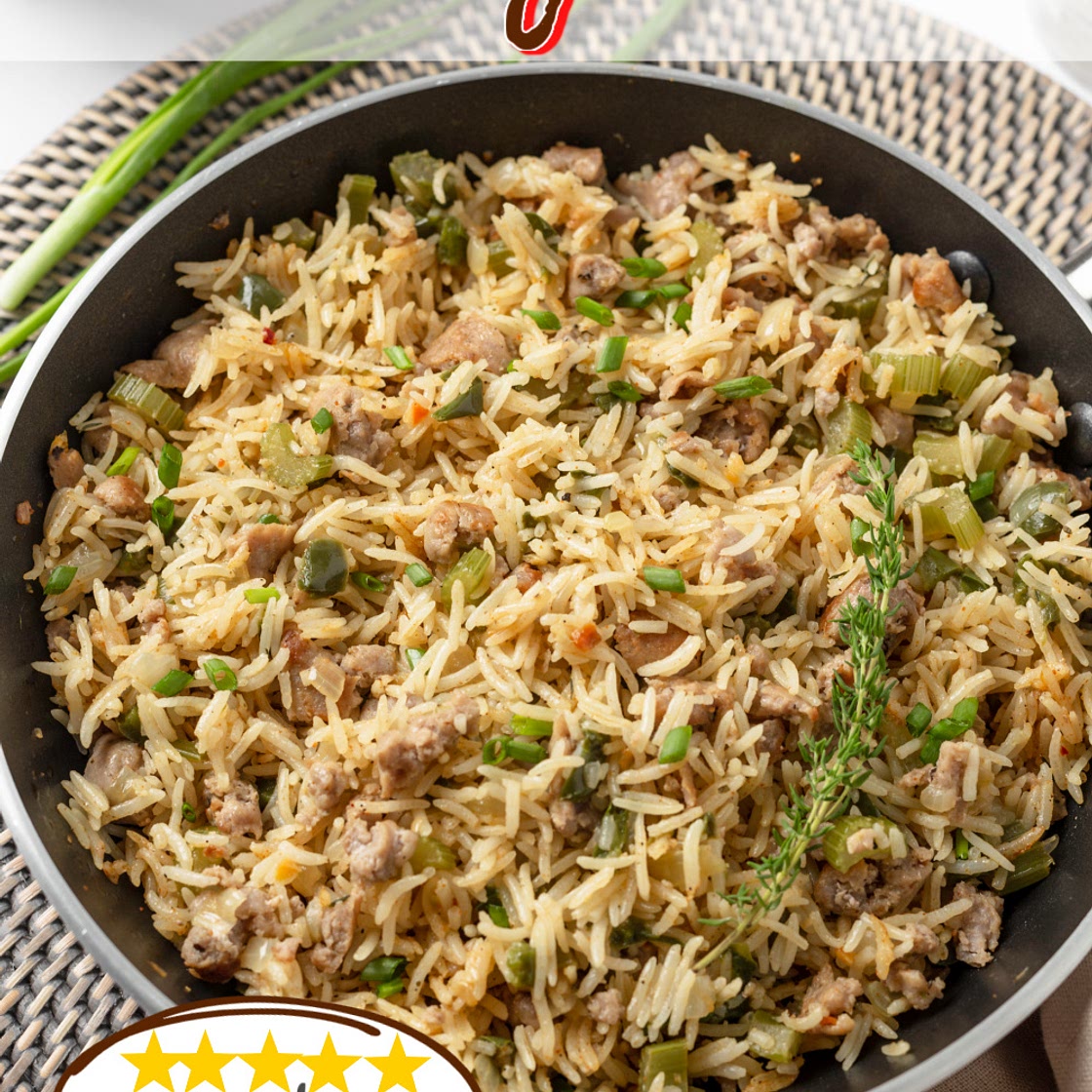 CAJUN SAUSAGE DIRTY RICE