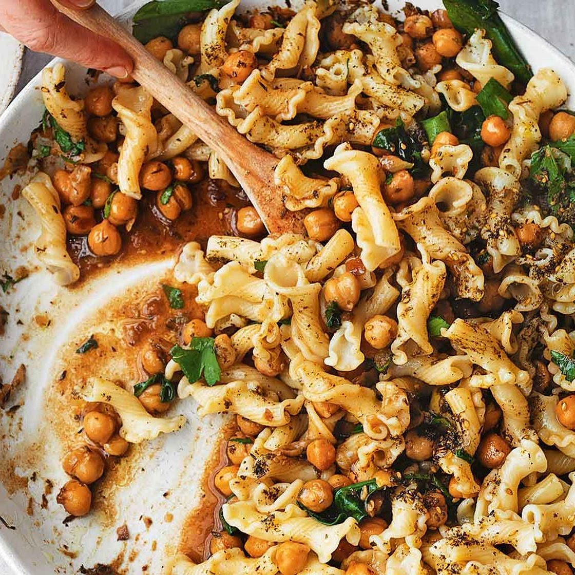 Gigli with chickpeas and za'atar
