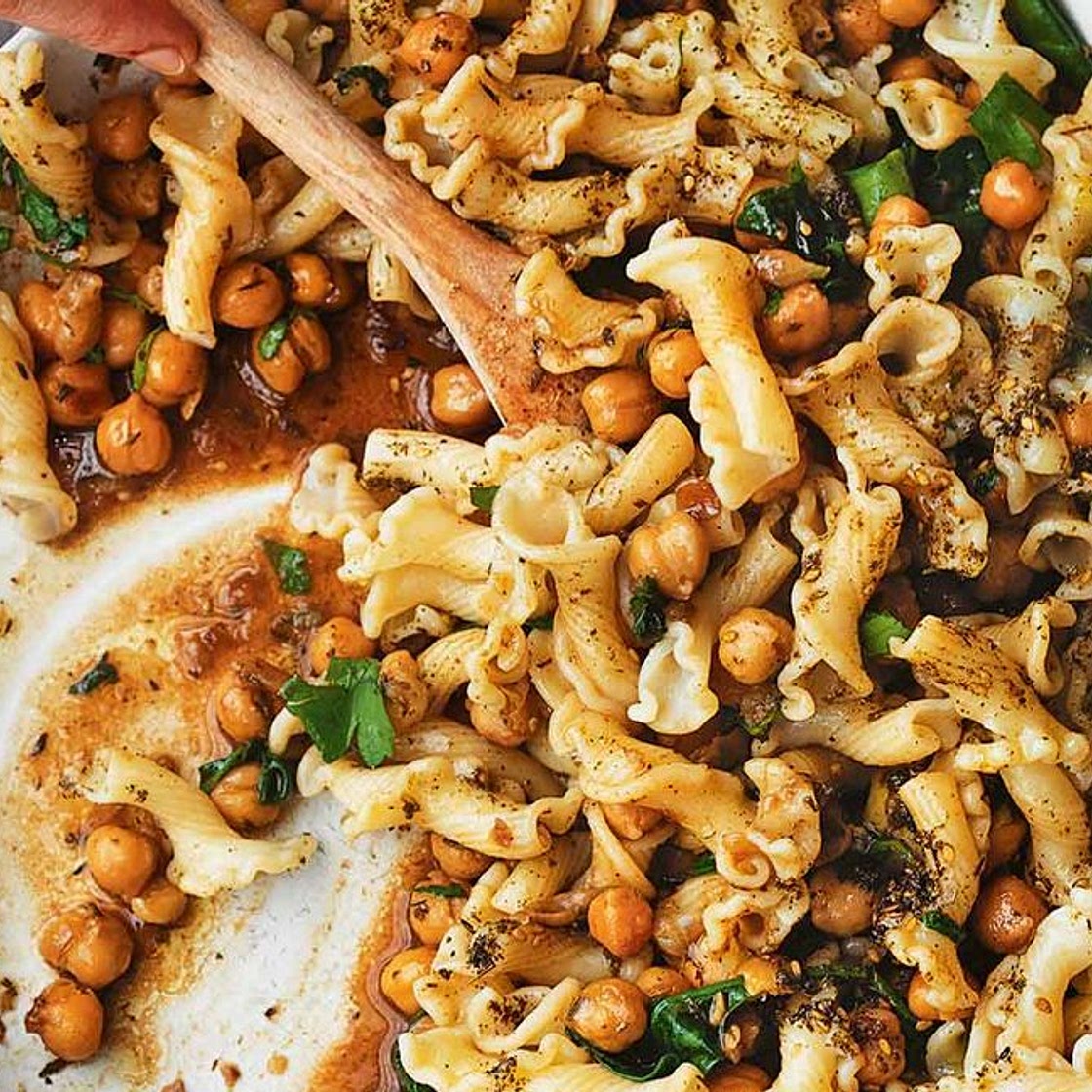 Gigli with chickpeas and za'atar