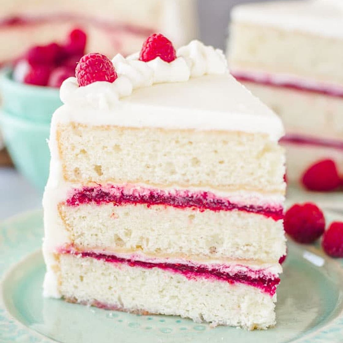 White Chocolate Raspberry Cake