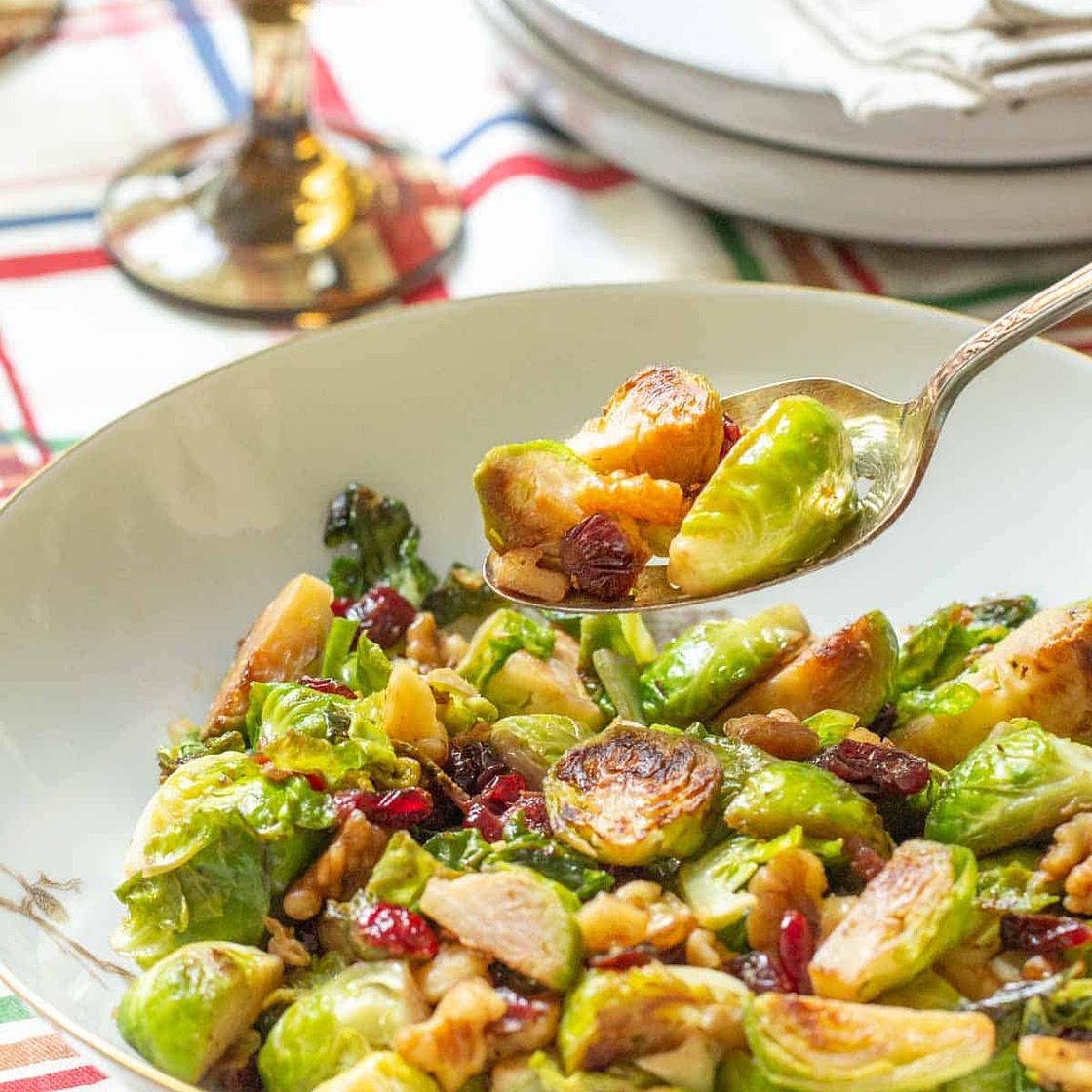 Brussels Sprouts with Walnuts and Cranberries