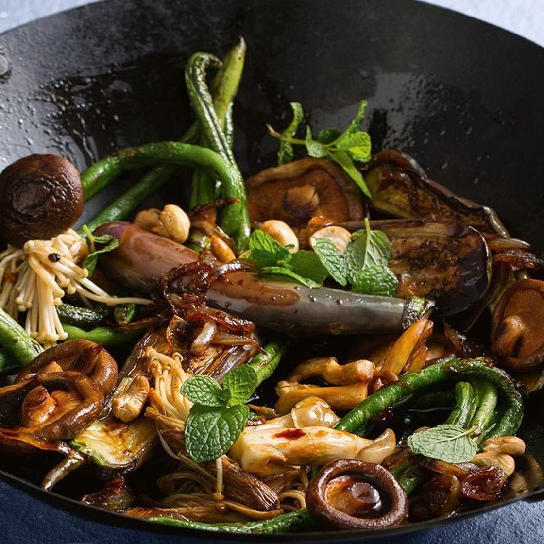 Sichuan pepper Chinese vegies with cashews