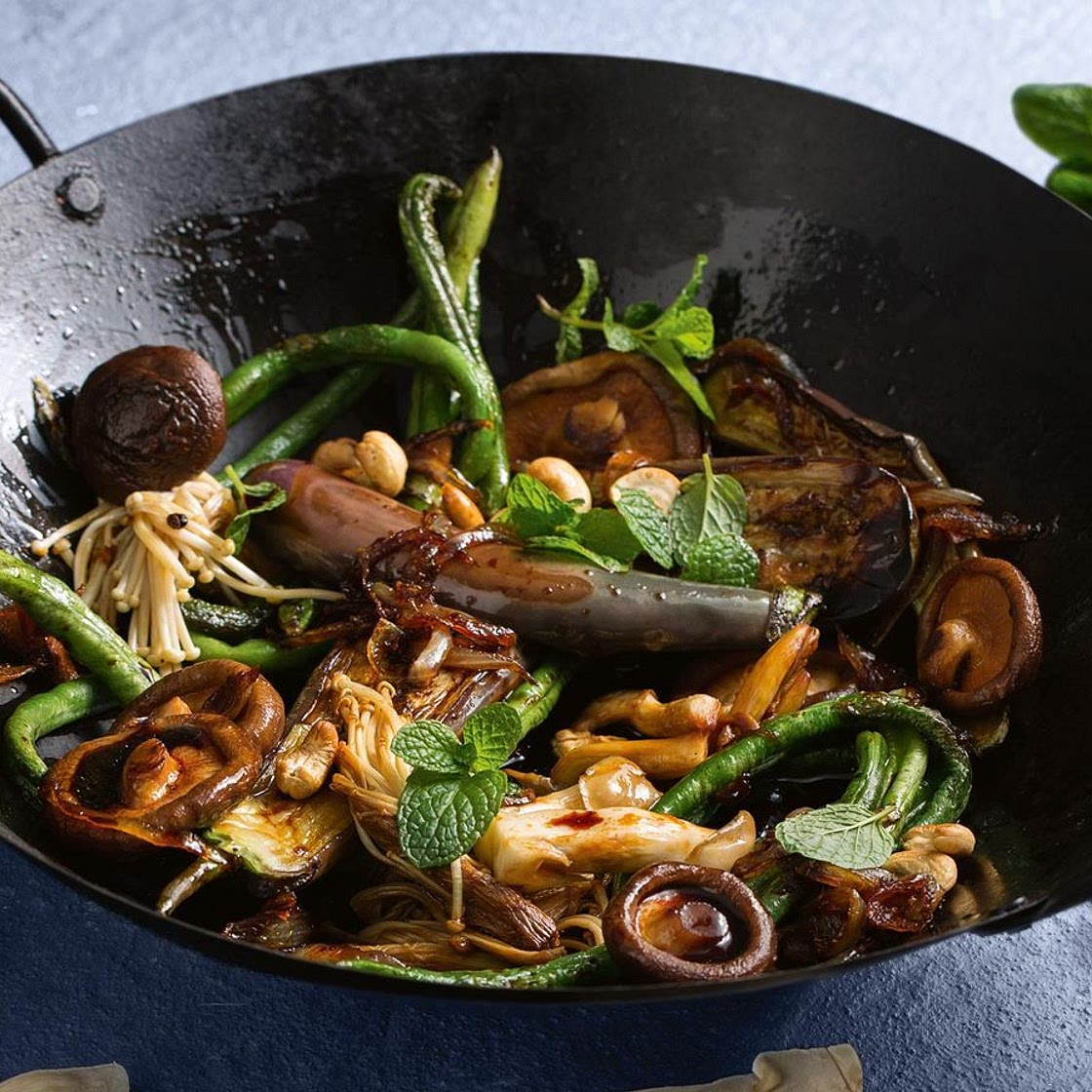 Sichuan pepper Chinese vegies with cashews