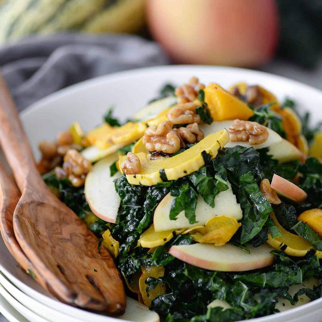 Autumn Squash, Kale and Apple Salad