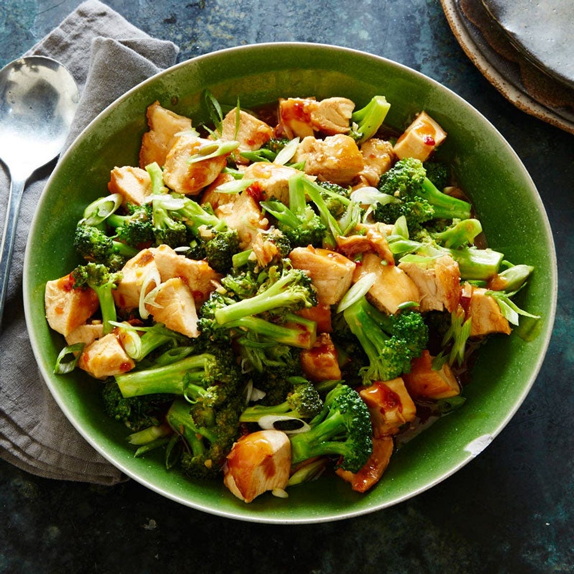 Sesame chicken and broccoli stir-fry