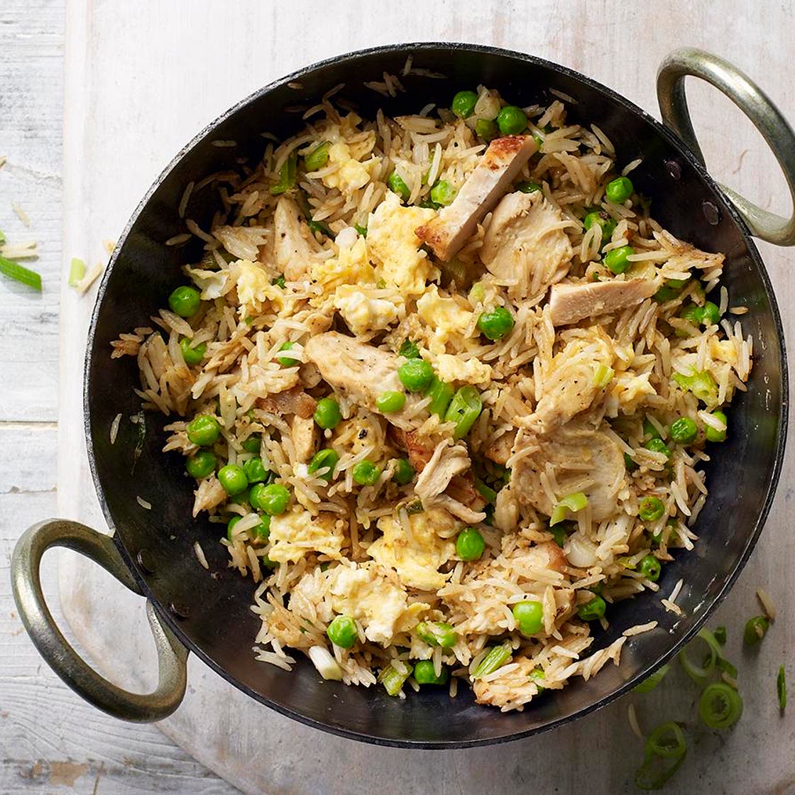 Chicken egg-fried rice
