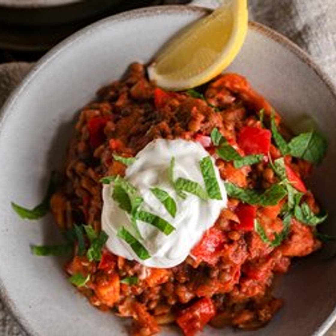 Eggplant & Lentil Apricot Curry