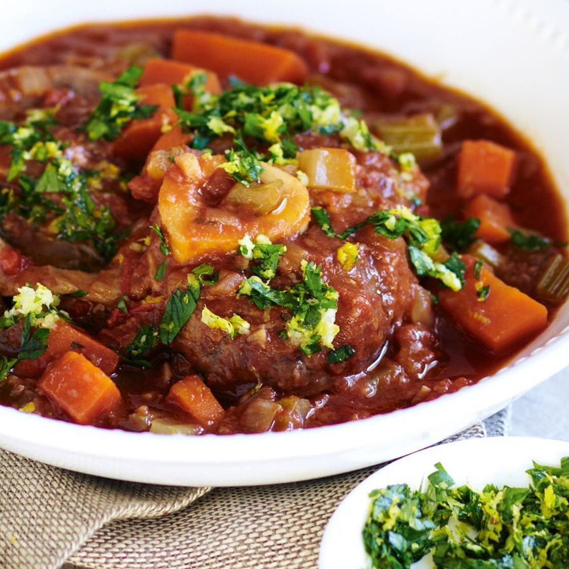 Slow-cooker osso bucco with gremolata
