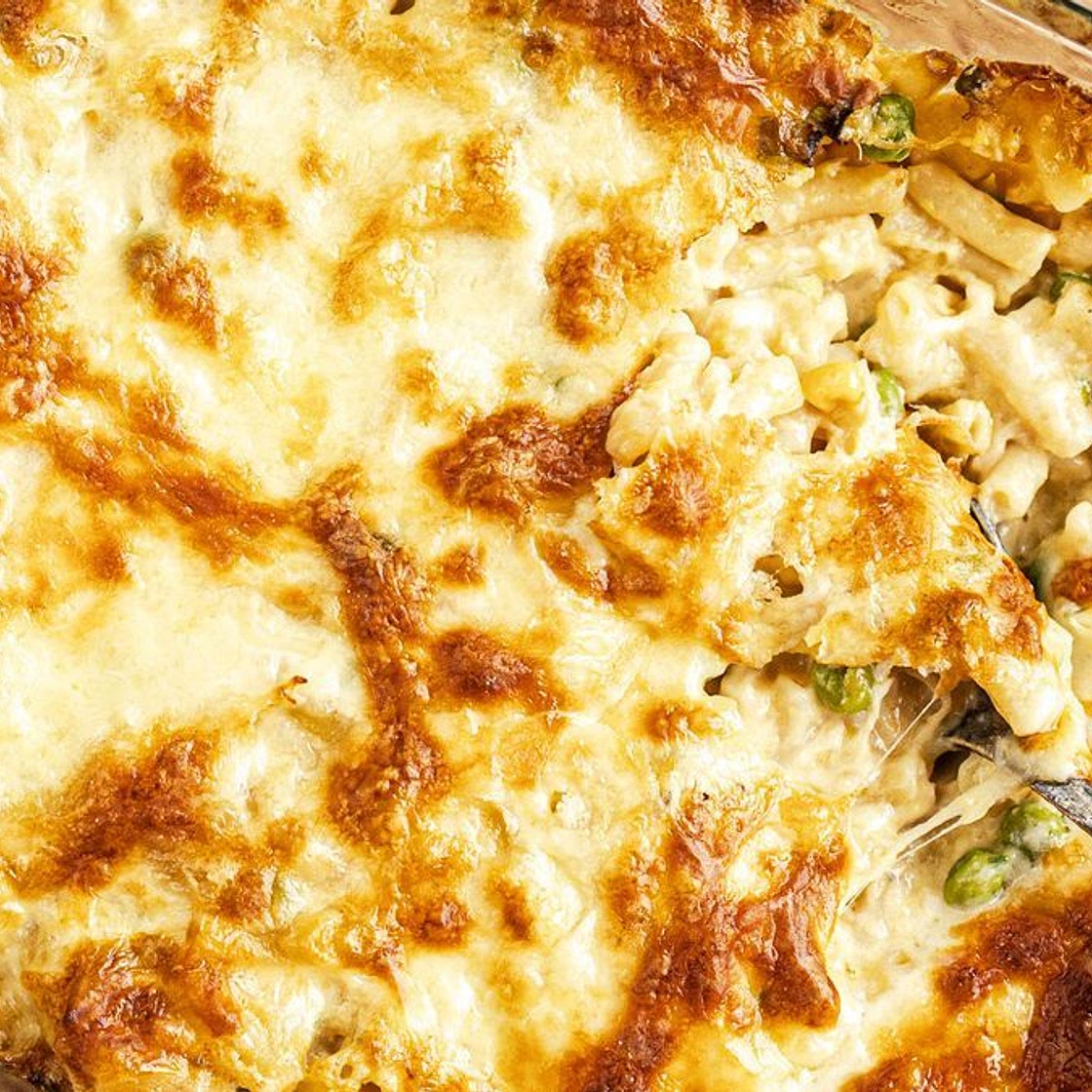 Creamed Corn Chicken & Macaroni Bake recipe
