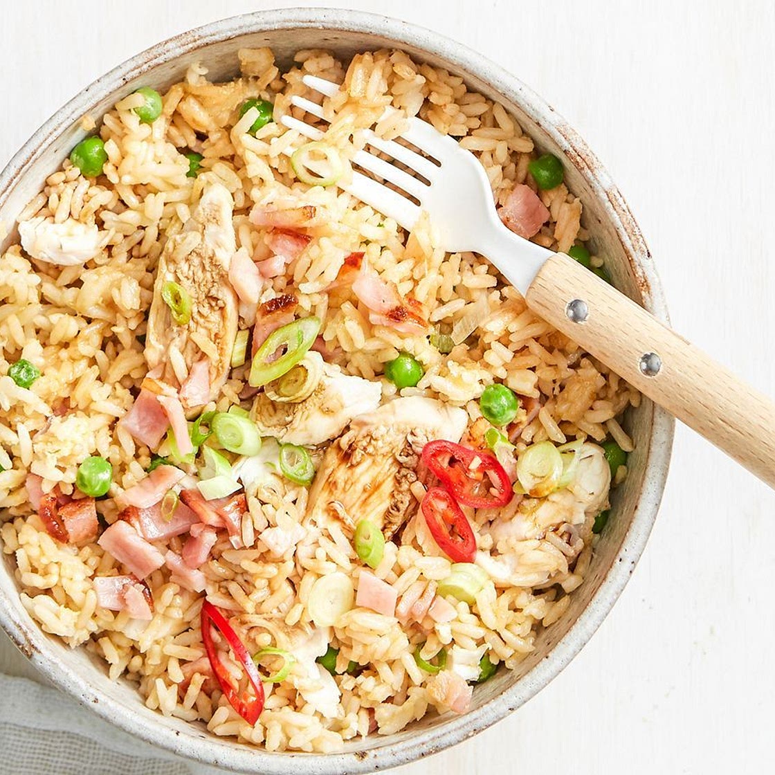 Air fryer fried rice recipe