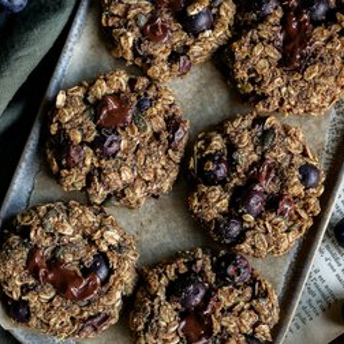 One-Bowl Blueberry Almond Breakfast Cookies