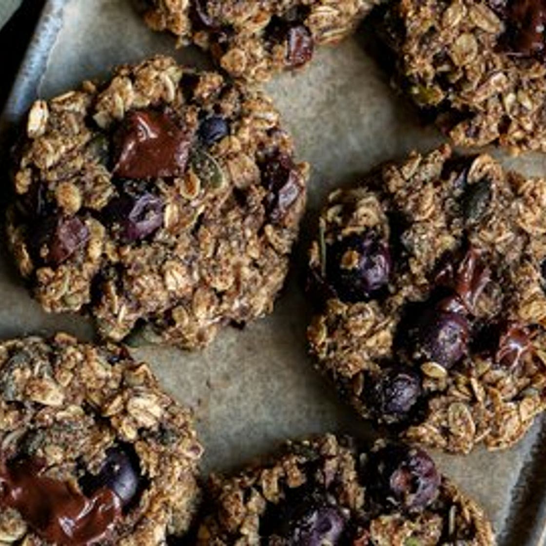 One-Bowl Blueberry Almond Breakfast Cookies