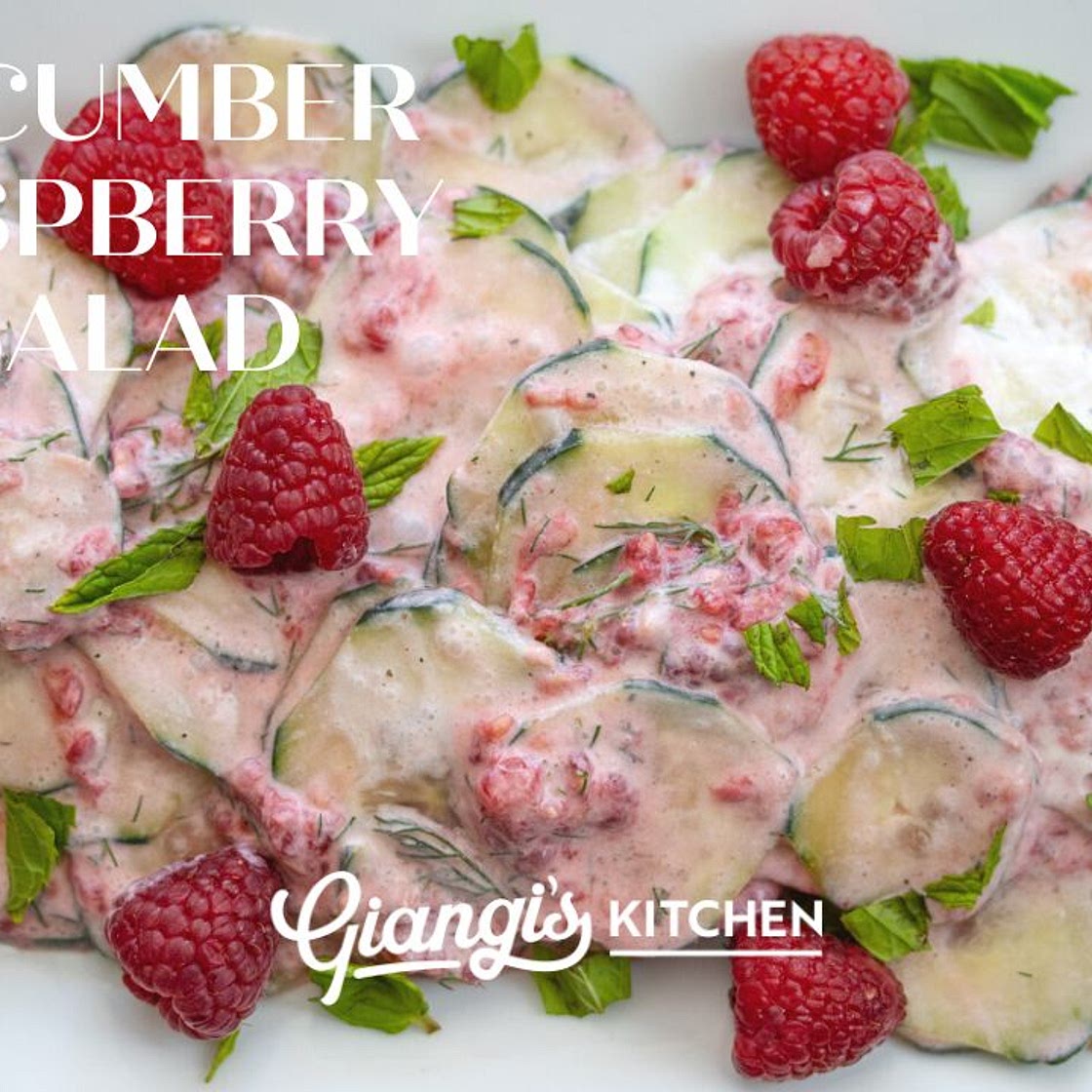 Cucumber Raspberry Salad