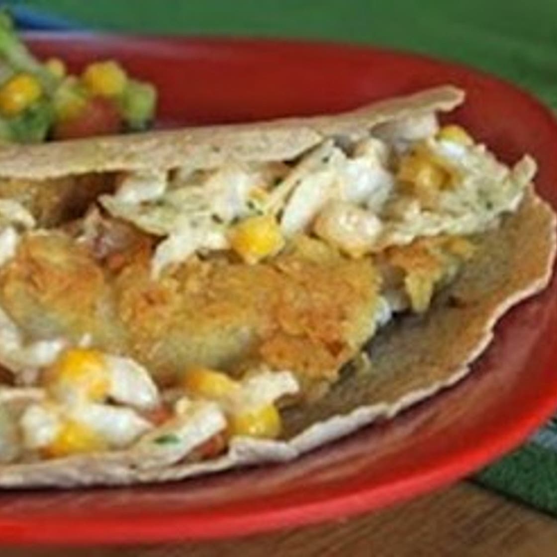 Tortilla Crusted Fish Tacos with Chipotle Slaw