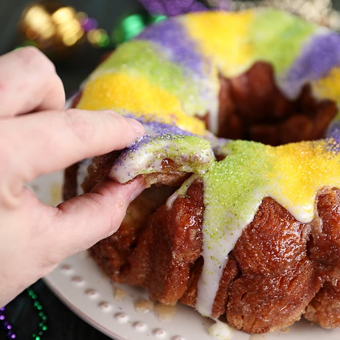 King Cake Pull-Apart Bread