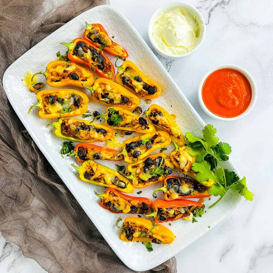 Chicken Taco Stuffed Mini Peppers