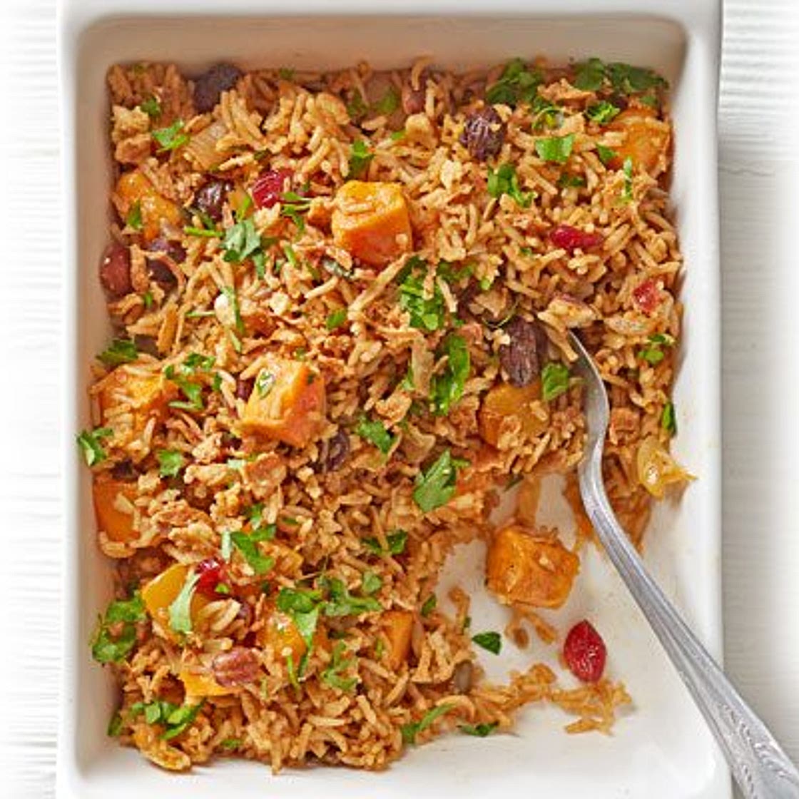 Butternut squash pilaf