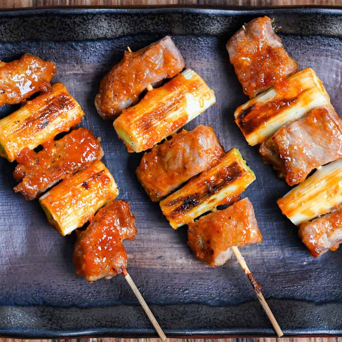 Yakiton (Japanese Grilled Pork Skewers)