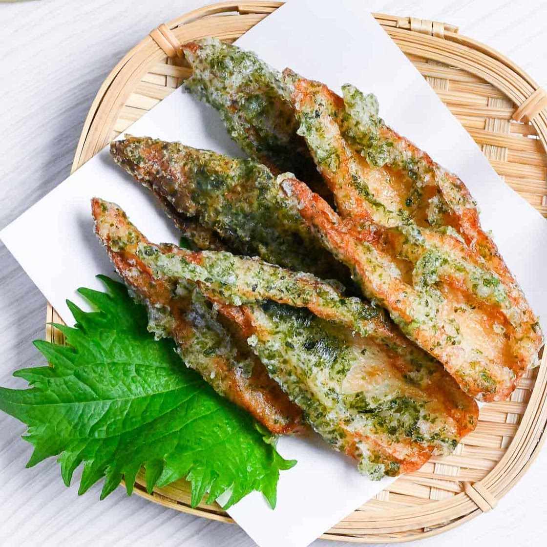 Chikuwa Isobe-Age (Fishcake Tempura with Aonori Batter)