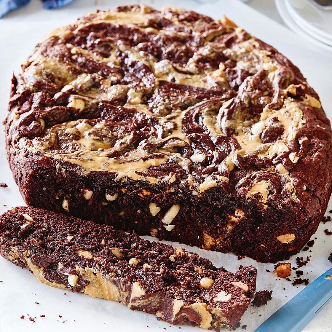 Slow cooker peanut butter brownie