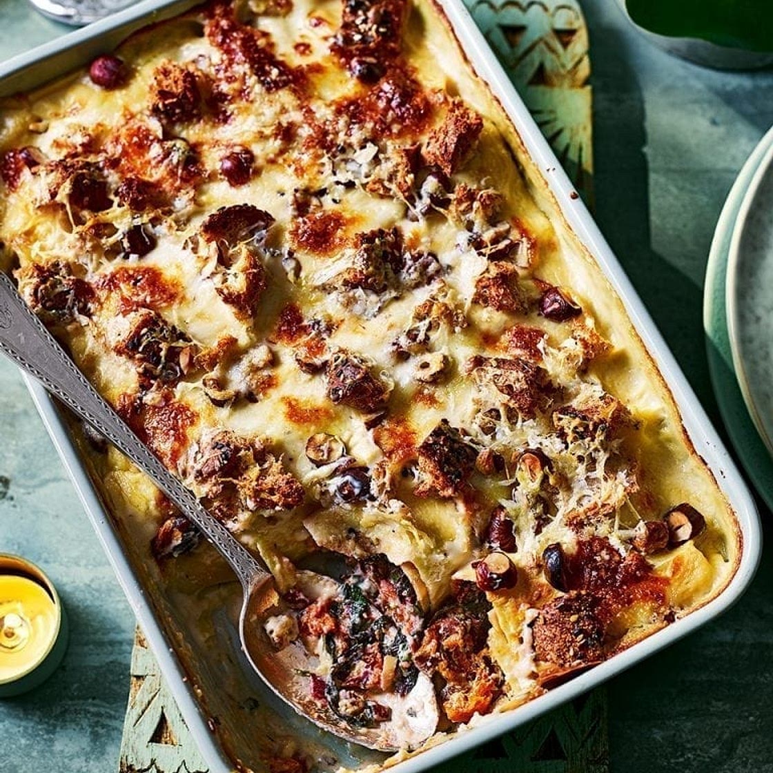 Squash, chard and hazelnut cannelloni